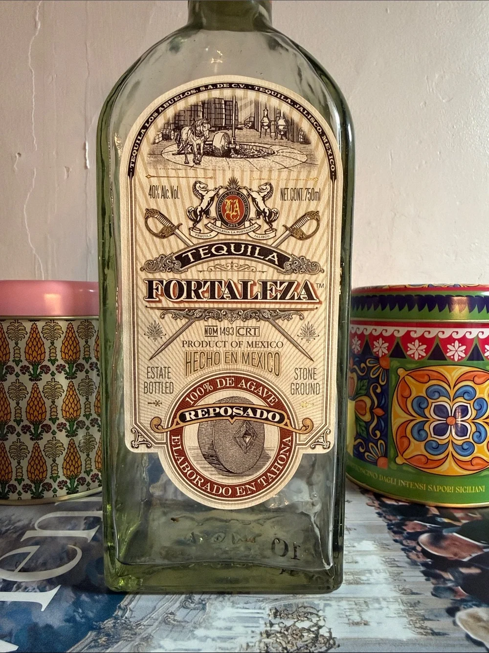 Fortaleza Reposado Tequila EMPTY BOTTLE - Rare - - Picture 2 of 4
